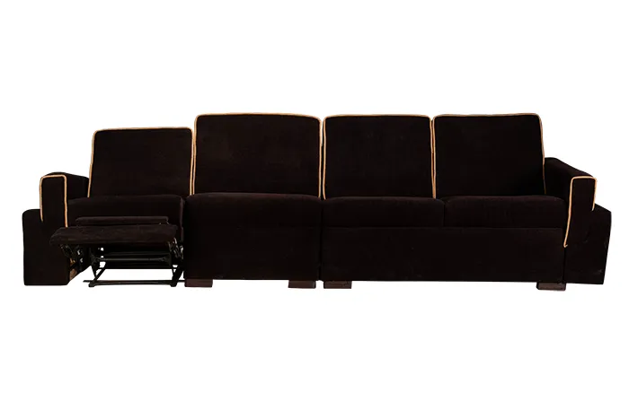VIVDeal The Dark Brown Recliner Sofa Set 4 Seats